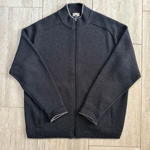 Ibex Merino Wool Zip Sweater Men XL Gray Mock Neck Knit Cardigan jacket Gorpcore